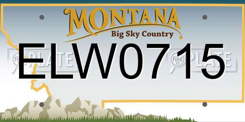 ELW0715 Montana License Plate
