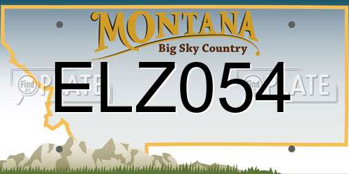 ELZ054 Montana License Plate