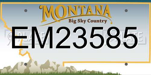 EM23585 Montana License Plate