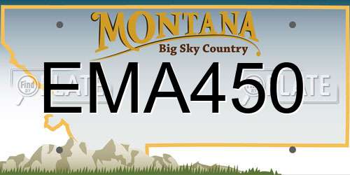 EMA450 Montana License Plate