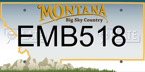 EMB518 Montana License Plate