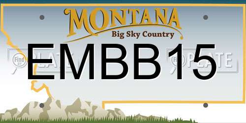 EMBB15 Montana License Plate