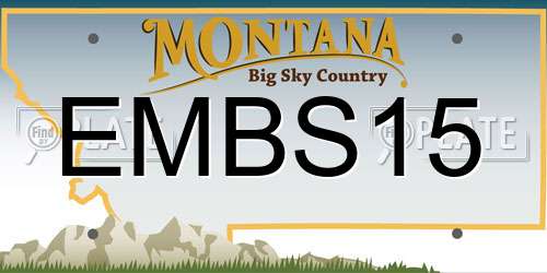 EMBS15 Montana License Plate