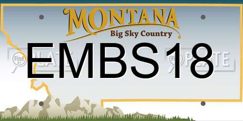 EMBS18 Montana License Plate