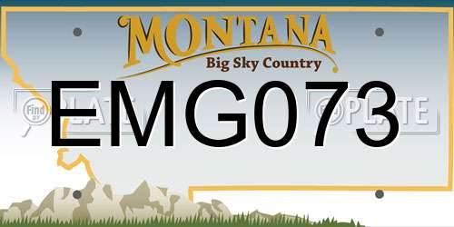 EMG073 Montana License Plate