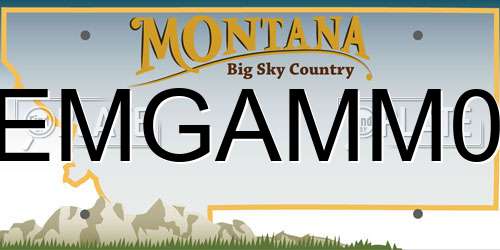 EMGAMM0 Montana License Plate