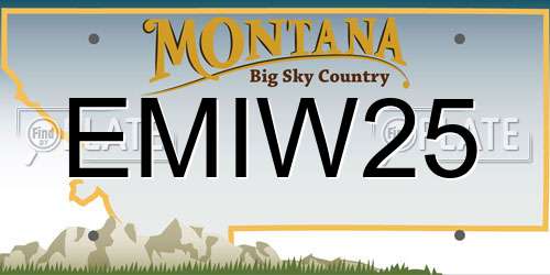 EMIW25 Montana License Plate