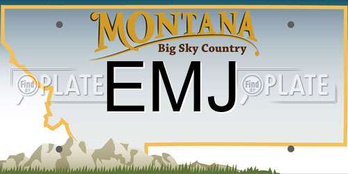 EMJ Montana License Plate