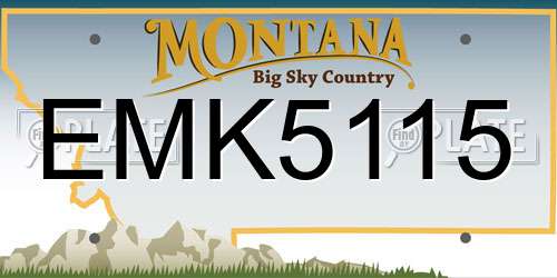 EMK5115 Montana License Plate