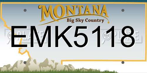 EMK5118 Montana License Plate