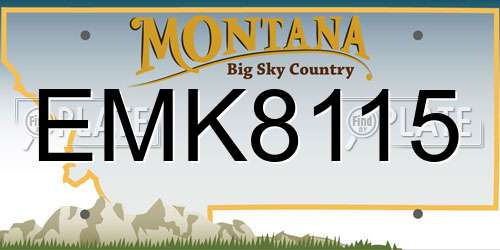 EMK8115 Montana License Plate