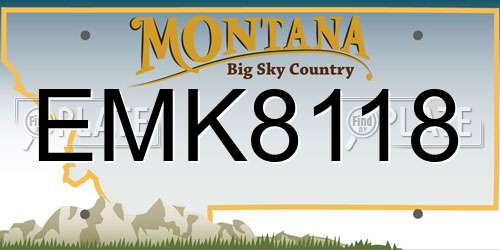 EMK8118 Montana License Plate