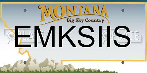 EMKSIIS Montana License Plate
