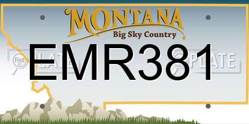 EMR381 Montana License Plate