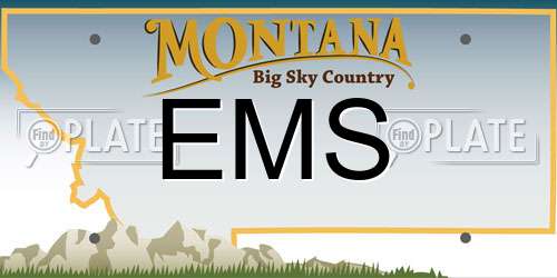 EMS Montana License Plate