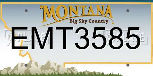 EMT3585 Montana License Plate