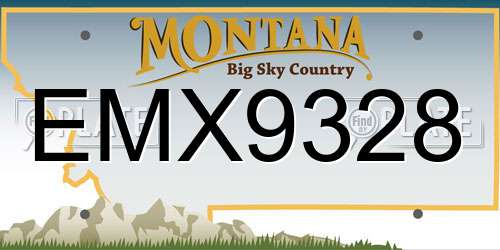 EMX9328 Montana License Plate