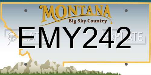 EMY242 Montana License Plate