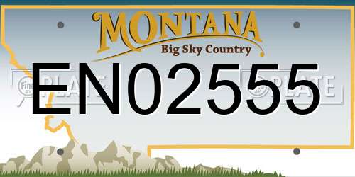 EN02555 Montana License Plate
