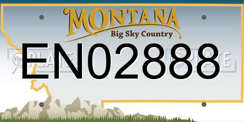 EN02888 Montana License Plate