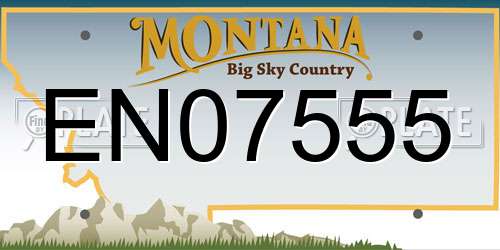 EN07555 Montana License Plate