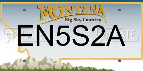EN5S2A Montana License Plate