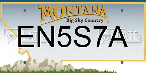 EN5S7A Montana License Plate