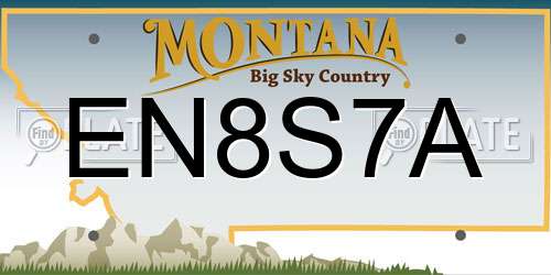 EN8S7A Montana License Plate