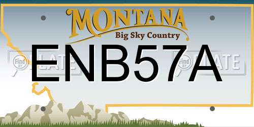 ENB57A Montana License Plate