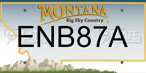 ENB87A Montana License Plate