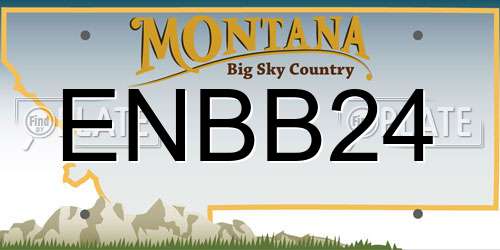 ENBB24 Montana License Plate