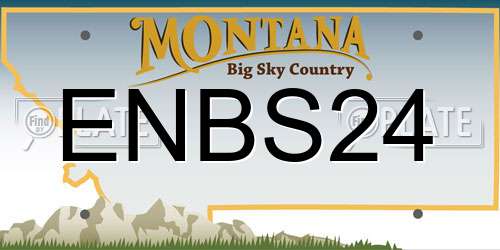 ENBS24 Montana License Plate