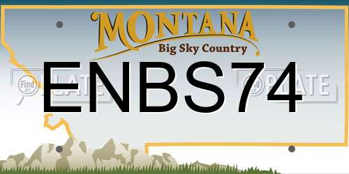 ENBS74 Montana License Plate