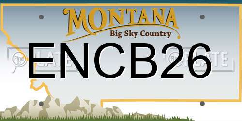 ENCB26 Montana License Plate