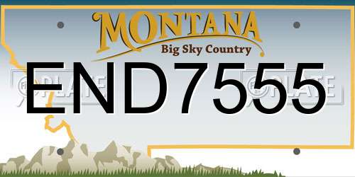 END7555 Montana License Plate