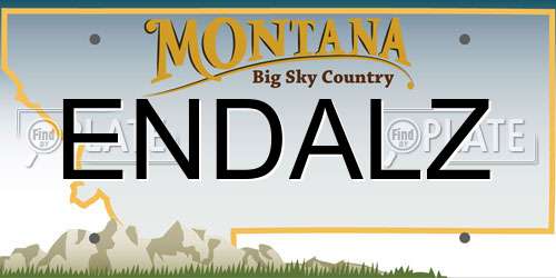 ENDALZ Montana License Plate
