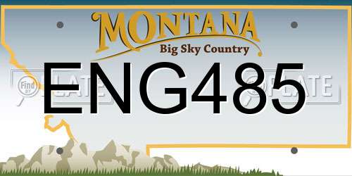 ENG485 Montana License Plate