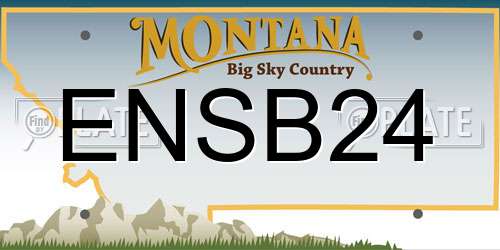 ENSB24 Montana License Plate