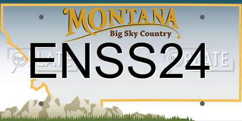 ENSS24 Montana License Plate