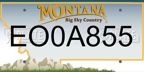 EO0A855 Montana License Plate