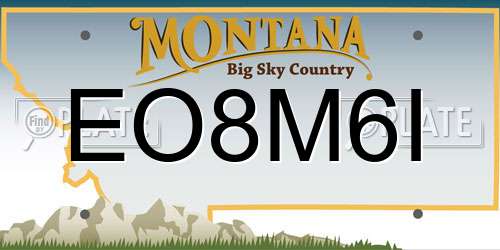 EO8M6I Montana License Plate
