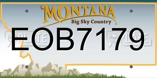 EOB7179 Montana License Plate