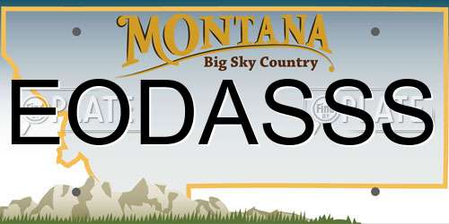 EODASSS Montana License Plate