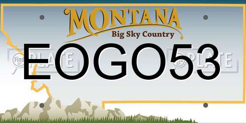 EOGO53 Montana License Plate