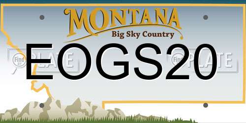 EOGS20 Montana License Plate