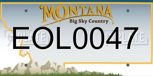 EOL0047 Montana License Plate