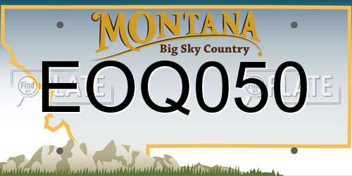 EOQ050 Montana License Plate