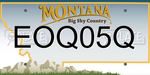 EOQ05Q Montana License Plate