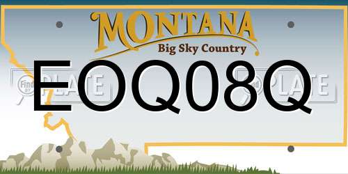 EOQ08Q Montana License Plate