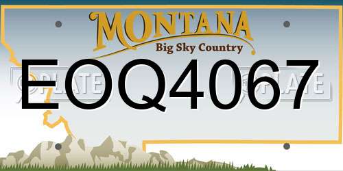 EOQ4067 Montana License Plate